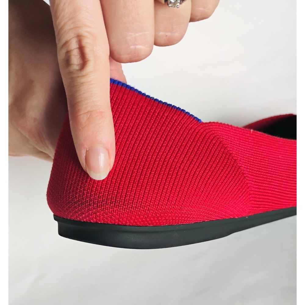 Retired Rothy's The Flat Round Toe Ballet Women 9.5 Red Sustainable Knit Shoes - Picture 6 of 6